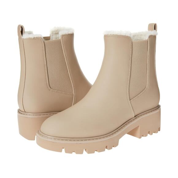 The Drop Women's Campbell Sherpa Chelsea Boot, Taupe, 5 - Picture 1 of 7